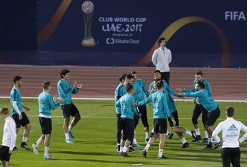 Real Madrid put in one last session ahead of Al-Jazira game