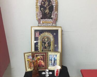 FOTO | Plantel de Perú hizo un altar en camarín del Nacional
