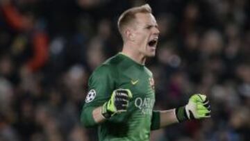 Ter Stegen acumula 810 minutos con el Bar&ccedil;a.
 