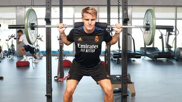 Odegaard en el gimnasio.