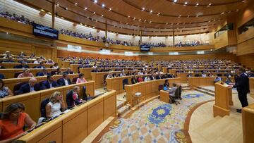 Vista general de la intervención del presidente del Gobierno, durante un debate monográfico sobre la crisis energética y el contexto económico, en el Senado, a 6 de septiembre de 2022, en Madrid (España). El objetivo de este encuentro es subrayar las diferencias entre los dos modelos, mostrar el apoyo de la Unión Europea a las medidas propuestas por España, hacer pedagogía y dejar claros cuáles son los intereses que defiende cada líder.
06 SEPTIEMBRE 2022;SANCHEZ;FEIJOO;CRISIS ENERGETICA;ECONOMIA;CONTEXTO ECONOMICO;GOBIERNO;PP;SENADO
Jesús Hellín / Europa Press
06/09/2022