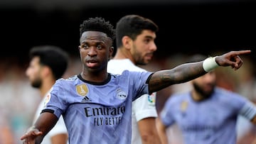 Los Blancos return to Valencia’s Mestalla stadium, where forward Vinicius Jr was subject to horrific racist abuse in last year’s fixture.