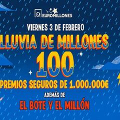 Euromillones: comprobar los resultados del sorteo de ‘Lluvia de millones’, hoy 3 de febrero