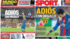 La prensa catalana no hace sangre del KO europeo