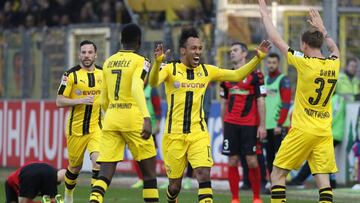 Doblete de Aubameyang en la gran victoria del Dortmund
