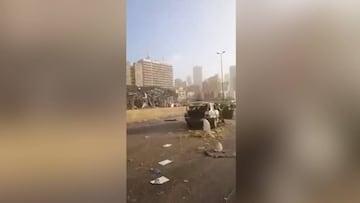 Dramático: así quedó la carretera al lado del puerto tras la enorme explosión