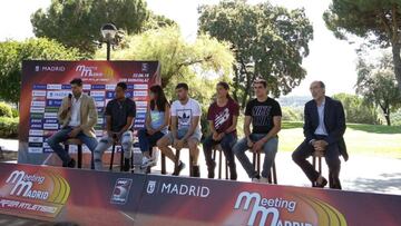 Ra&uacute;l Chapado habla durante la presentaci&oacute;n del Meeting de Madrid 2018.