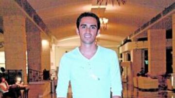 Contador, ayer en Cancún.