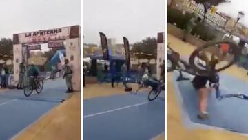 Terrible final: va a ganar y sale disparada con la bicicleta