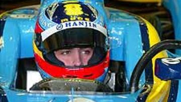 <b>DISCRETO.</B> Alonso ha estado lejos de los mejores en los primeros entrenamientos en Sao Paulo.