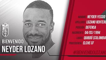 Neyder Lozano fich&oacute; por el Granada.