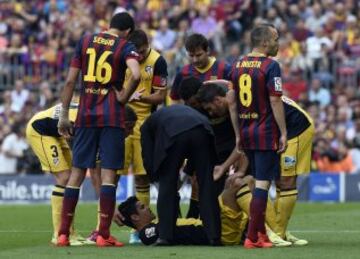 Diego Costa cae lesionado. 