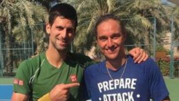 Djokovic y Dolgopolov: risas.