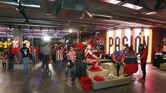 Aspecto de la tienda del Atl&eacute;tico del Wanda Metropolitano. 