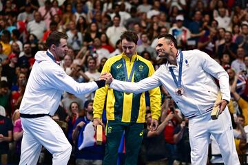 Benjamin Proud, Cameron McEvoy y Florent Manaudou.