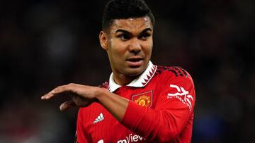 Manchester United's Casemiro during the UEFA Europa League group E match at Old Trafford, Manchester. Picture date: Thursday October 13, 2022. (Photo by Martin Rickett/PA Images via Getty Images)