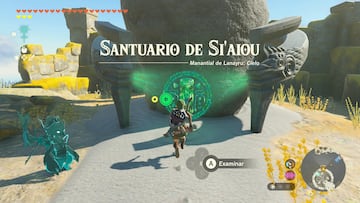 the legend of zelda tears of the kingdom nintendo switch guia santuario si'aiou