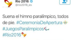 Indignación en las redes con un tuit de la cuenta oficial de Río