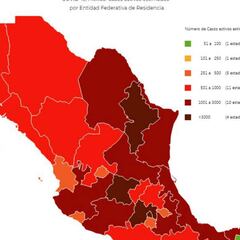Mapa y casos de coronavirus en México por estados hoy 5 de septiembre