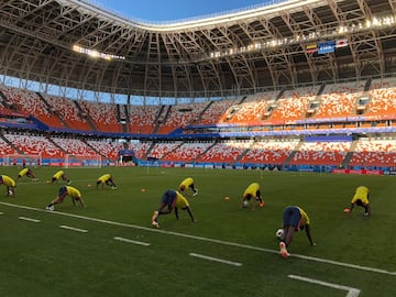 En este estadio estará jugando Colombia su primer partido en Rusia 2018 ante Japón, el equipo entrenó en la cancha.