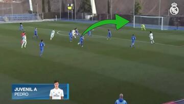 Es difícil pegarle mejor: la maravilla de Pedro el 'killer' del Juvenil del Madrid