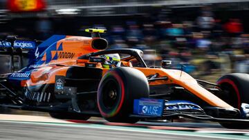 El McLaren MCL34 de Lando Norris en Austin. F1 2019. 