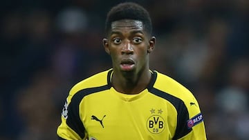 Ousmane Dembelé, en el último Real Madrid-Dortmund de Champions en el Santiago Bernabéu.