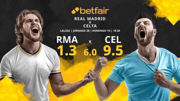 Real Madrid vs. RC Celta de Vigo: horario, TV, estadísticas, clasificación y pronósticos