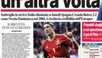 La prensa italiana genera un nuevo debate en torno al posible empate pactado por Espa&ntilde;a y Croacia en la &uacute;ltima jornada del grupo C.
