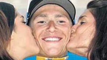 <b>SATISFECHO. </b>Janez Brajkovic es el nuevo jefe de la Vuelta gracias a su actuación en El Morredero.