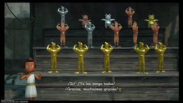 Muñecos dorados de Hércules en Kingdom Hearts 3, localización