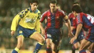 Valerón, durante un partido con Las Palmas en 1997.