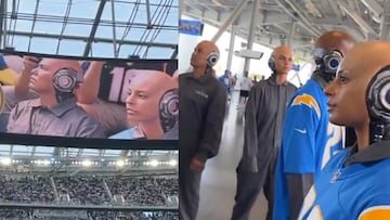 Robots espectadores son vistos en el juego de los Chargers