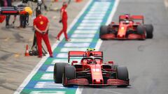 Vettel, por detr&aacute;s de Leclerc. F1 2020. 