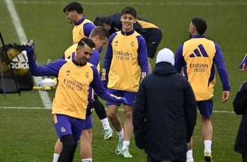 Güler, durante un entrenamiento con el Real Madrid.