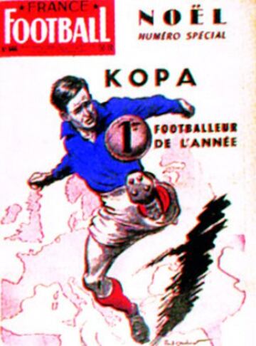 Balón de Oro en 1948. Se convirtió en el primer francés en ganarlo, tras liderar ese mismo año a su selección en el Mundial de Suecia. Raymond Kopa es considerado uno de los mejores jugadores galos de la historia.