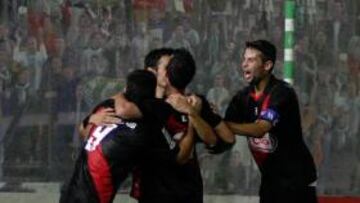 El Rayo celebra un gol.