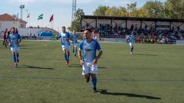 Los jugadores del Xerez celebran un tanto.