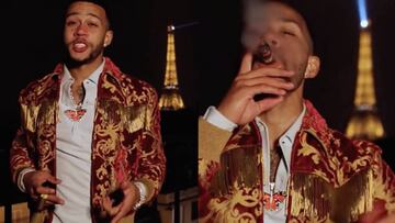 Depay, fumando y rapeando para celebrar sus 5 millones de seguidores en Instagram