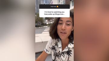 El zasca de Muguruza a un fan que le criticó por perder