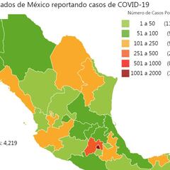 Mapa y casos de coronavirus en México por estados hoy 12 de abril