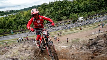 Jaime Busto, con la GasGas en el TrialGP de Jap¨®n 2023.