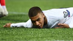 Kylian Mbappé durante su partido entre Francia y Andorra.