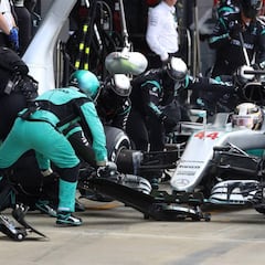 Mercedes puso fin al dominio de Williams en las paradas en boxes