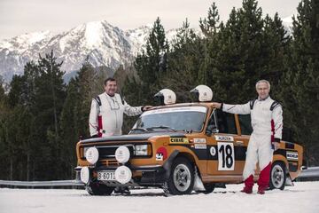 Cañellas y Ferrater en el Rally de Montecarlo Histórico en 2017.