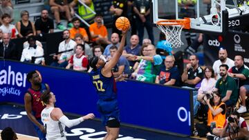 Jabari Parker, American power forward for FC Barcelona Basket during the match, Real Madrid vs FC Barcelona Endesa Super Cup semi-final match Sports Palace of Murcia, Murcia, Region of Murcia 21 September 2024 21/09/24 PARTIDO BALONCESTO
REAL MADRID - BARCELONA
SEMIFINAL SUPERCOPA