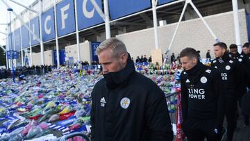 Kasper Schmeichel, en el tributo a Vichai Srivaddhanaprabha