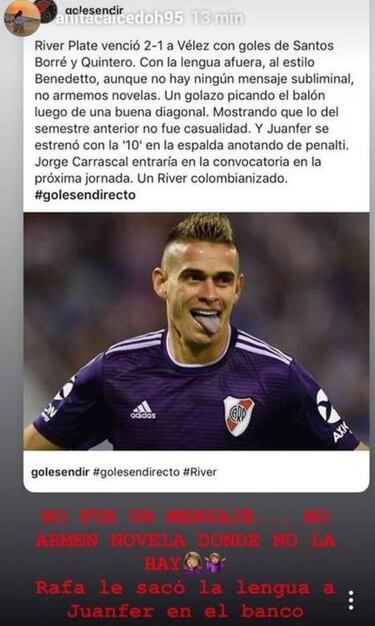 Esposa de Santos Borré aclara la celebración del delantero