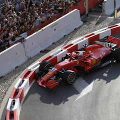 Vettel chocó contra una barrera en una exhibición en Milán