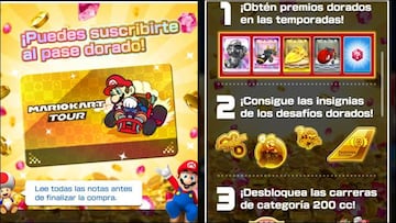 Un vistazo al Pase Dorado de Mario Kart Tour